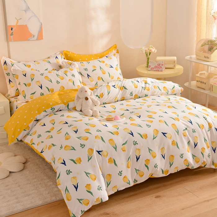 91家纺网 家纺一手货源 找家纺 甜之梦 2025新款纯棉印花12868四件套约定