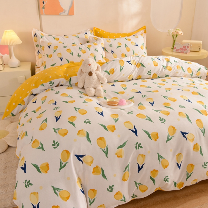 91家纺网 家纺一手货源 找家纺 甜之梦 2025新款纯棉印花12868四件套约定