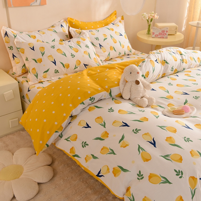 91家纺网 家纺一手货源 找家纺 甜之梦 2025新款纯棉印花12868四件套约定