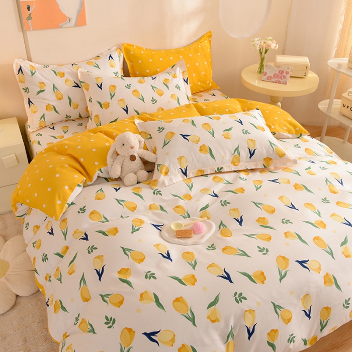 91家纺网 家纺一手货源 找家纺 甜之梦 2025新款纯棉印花12868四件套约定