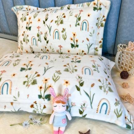 91家纺网 家纺一手货源 找家纺 (总)百寐2023年保暖牛奶绒信封枕套+枕芯组合防静电牛奶绒枕芯保护套