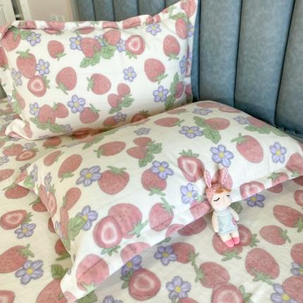 91家纺网 家纺一手货源 找家纺 (总)百寐2023年保暖牛奶绒信封枕套+枕芯组合防静电牛奶绒枕芯保护套