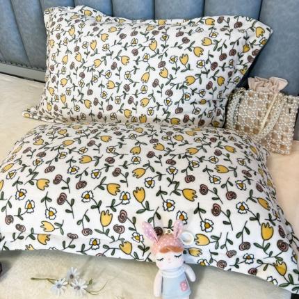 91家纺网 家纺一手货源 找家纺 (总)百寐2023年保暖牛奶绒信封枕套+枕芯组合防静电牛奶绒枕芯保护套