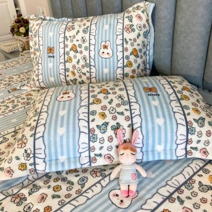 91家纺网 家纺一手货源 找家纺 (总)百寐2023年保暖牛奶绒信封枕套+枕芯组合防静电牛奶绒枕芯保护套