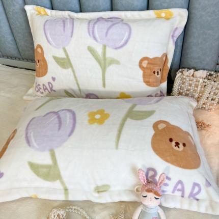 91家纺网 家纺一手货源 找家纺 (总)百寐2023年保暖牛奶绒信封枕套+枕芯组合防静电牛奶绒枕芯保护套