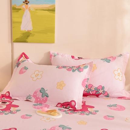 甜之梦 2025新款12868全棉印花系列单品枕套草莓熊