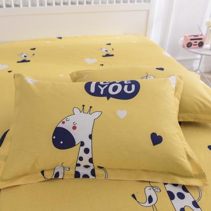 91家纺网 家纺一手货源 找家纺 甜之梦 2025新款12868全棉印花系列单品枕套长颈鹿多多