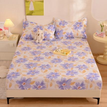 91家纺网 家纺一手货源 找家纺 甜之梦 新款12868全棉印花系列单床笠（可接缺角异型）花海