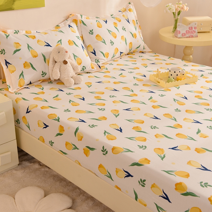 91家纺网 家纺一手货源 找家纺 甜之梦 新款12868全棉印花系列单床笠（可接缺角异型）约定