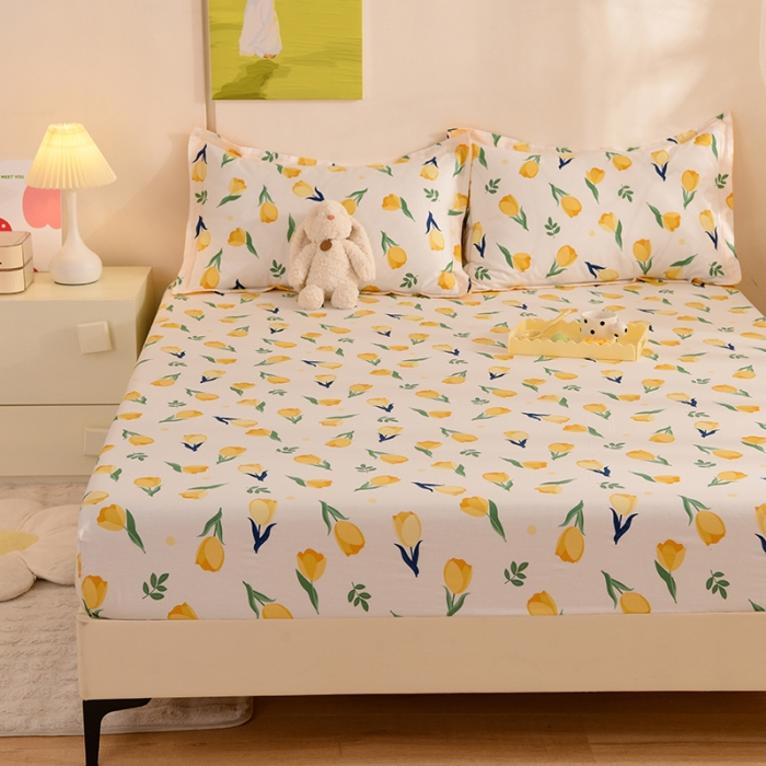 91家纺网 家纺一手货源 找家纺 甜之梦 新款12868全棉印花系列单床笠（可接缺角异型）约定