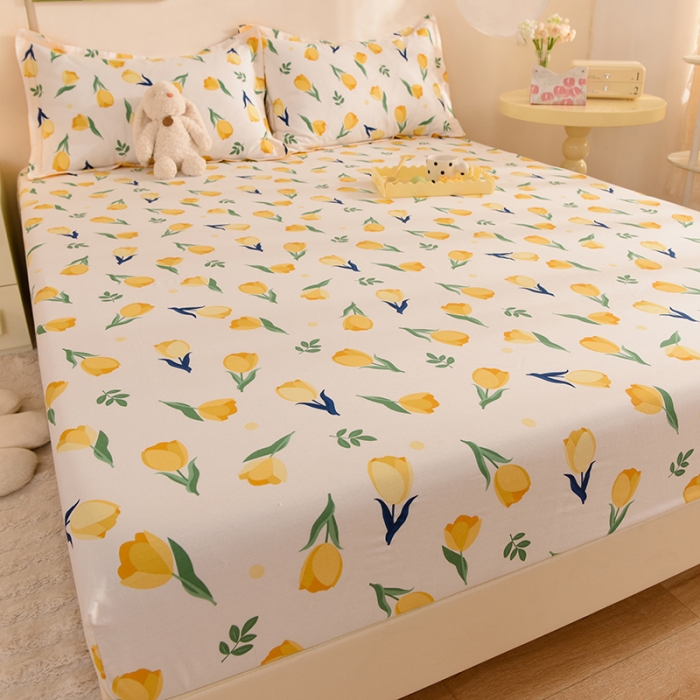 91家纺网 家纺一手货源 找家纺 甜之梦 新款12868全棉印花系列单床笠（可接缺角异型）约定