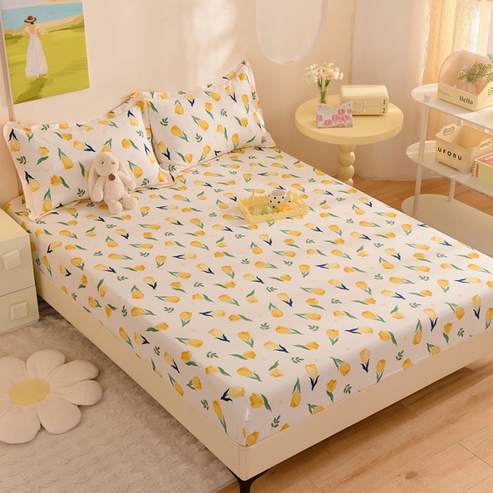 91家纺网 家纺一手货源 找家纺 甜之梦 新款12868全棉印花系列单床笠（可接缺角异型）约定