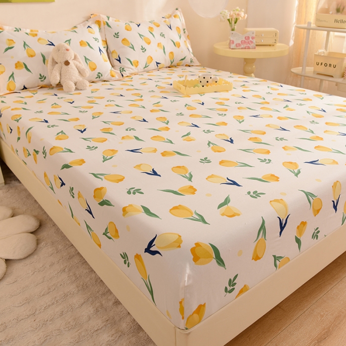 91家纺网 家纺一手货源 找家纺 甜之梦 新款12868全棉印花系列单床笠（可接缺角异型）约定