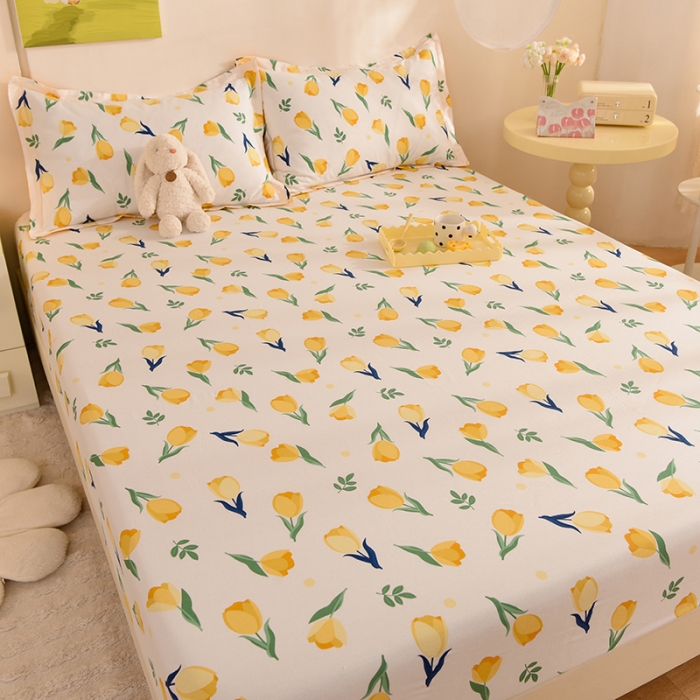 91家纺网 家纺一手货源 找家纺 甜之梦 新款12868全棉印花系列单床笠（可接缺角异型）约定