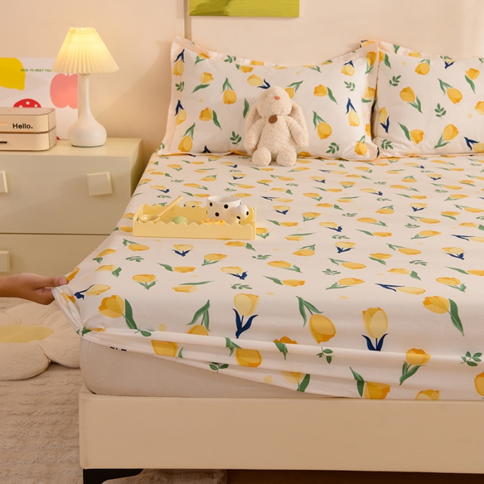 91家纺网 家纺一手货源 找家纺 甜之梦 新款12868全棉印花系列单床笠（可接缺角异型）约定