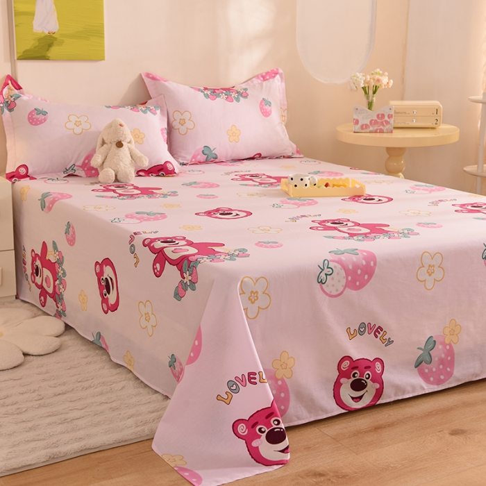 91家纺网 家纺一手货源 找家纺 总甜之梦 新款12868全棉定制尺寸印花系列单床单