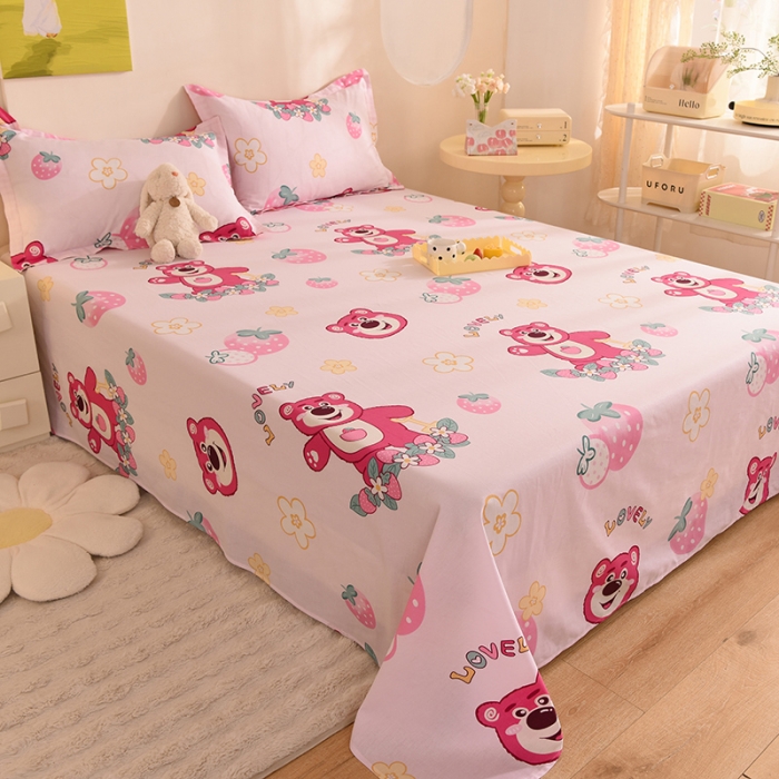 91家纺网 家纺一手货源 找家纺 总甜之梦 新款12868全棉定制尺寸印花系列单床单