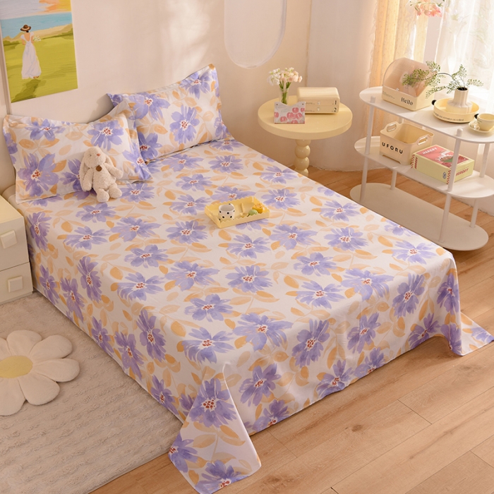 91家纺网 家纺一手货源 找家纺 甜之梦 新款12868全棉定制尺寸印花系列单床单花海