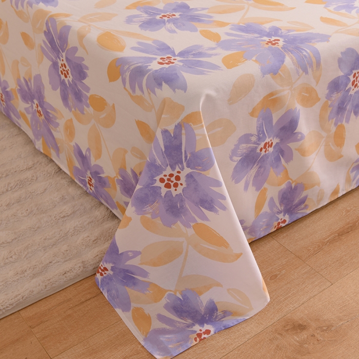 91家纺网 家纺一手货源 找家纺 甜之梦 新款12868全棉定制尺寸印花系列单床单花海