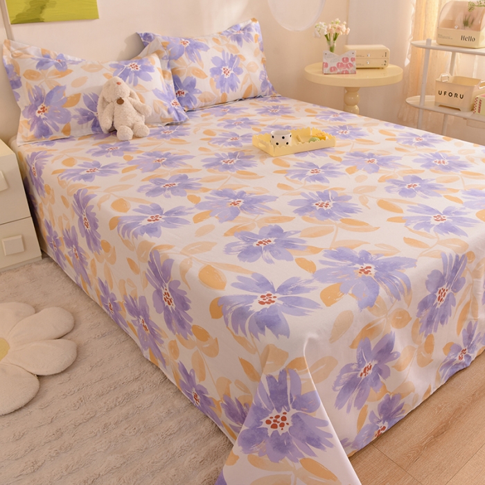 91家纺网 家纺一手货源 找家纺 甜之梦 新款12868全棉定制尺寸印花系列单床单花海