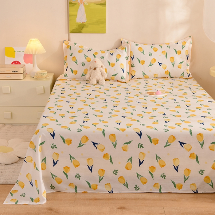 91家纺网 家纺一手货源 找家纺 甜之梦 新款12868全棉定制尺寸印花系列单床单约定