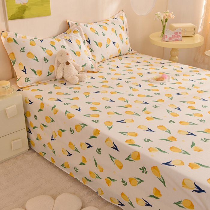 91家纺网 家纺一手货源 找家纺 甜之梦 新款12868全棉定制尺寸印花系列单床单约定