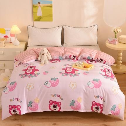 91家纺网 家纺一手货源 找家纺 总甜之梦 新款12868全棉定制尺寸印花系列单被套