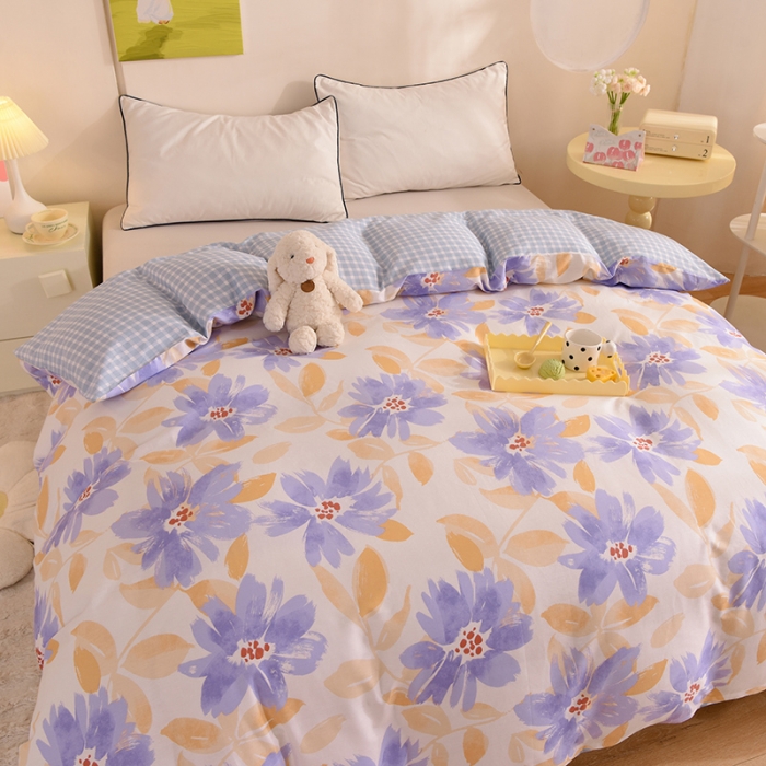 91家纺网 家纺一手货源 找家纺 甜之梦 新款12868全棉定制尺寸印花系列单被套花海