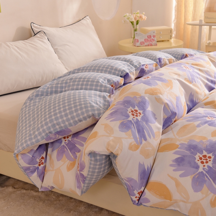 91家纺网 家纺一手货源 找家纺 甜之梦 新款12868全棉定制尺寸印花系列单被套花海