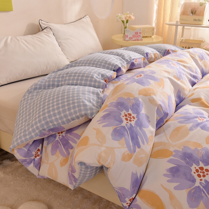 91家纺网 家纺一手货源 找家纺 甜之梦 新款12868全棉定制尺寸印花系列单被套花海