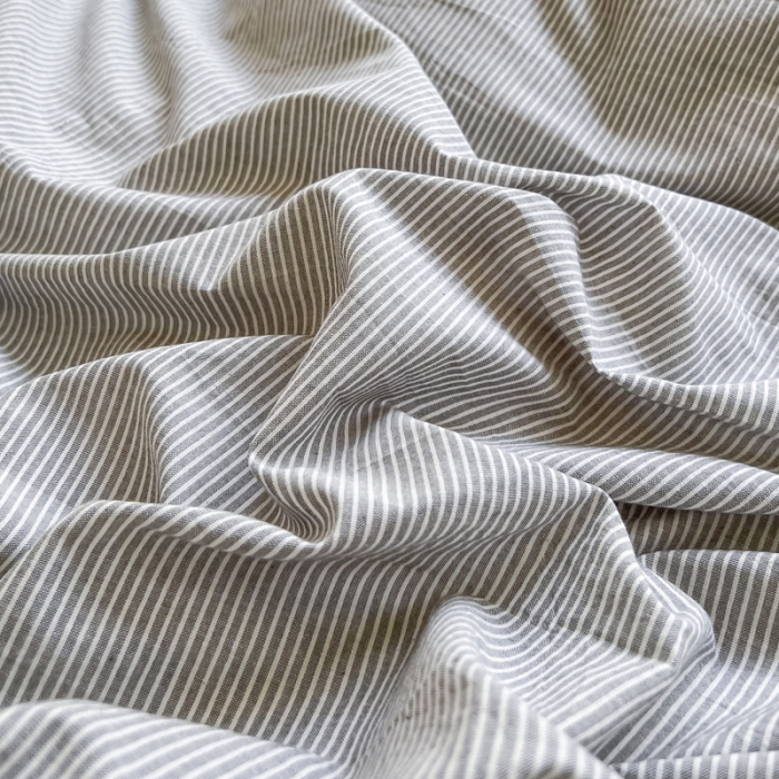 91家纺网 家纺一手货源 找家纺 柠萌 2023新款全棉色织水洗棉加牛奶绒单品被套全棉拼牛奶绒被套 棉+绒-灰极细条