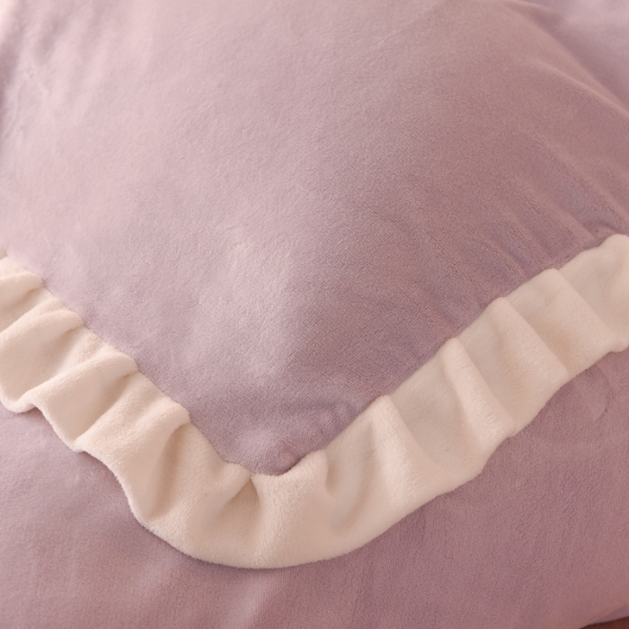 91家纺网 家纺一手货源 找家纺 菲儿家纺 2023新款牛奶绒毛巾绣四件套 小熊猫-芋泥紫