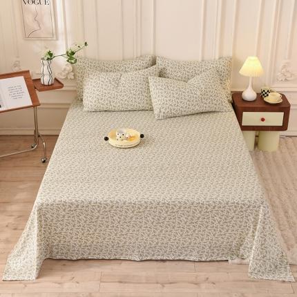 91家纺网 家纺一手货源 找家纺 （总）甜之梦 2025新款针织棉印花单品床单（定制任何尺寸）