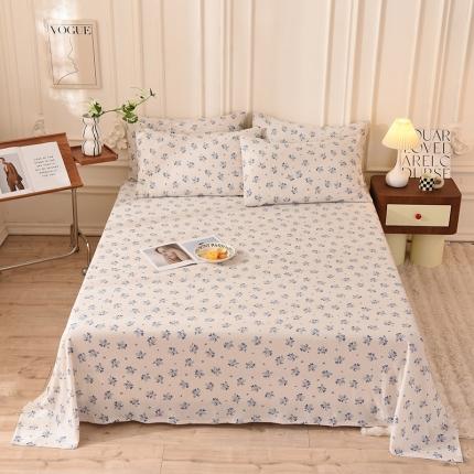 91家纺网 家纺一手货源 找家纺 （总）甜之梦 2025新款针织棉印花单品床单（定制任何尺寸）