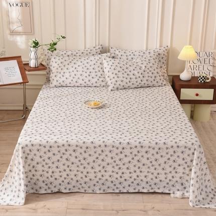 91家纺网 家纺一手货源 找家纺 （总）甜之梦 2025新款针织棉印花单品床单（定制任何尺寸）