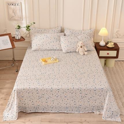 91家纺网 家纺一手货源 找家纺 （总）甜之梦 2025新款针织棉印花单品床单（定制任何尺寸）