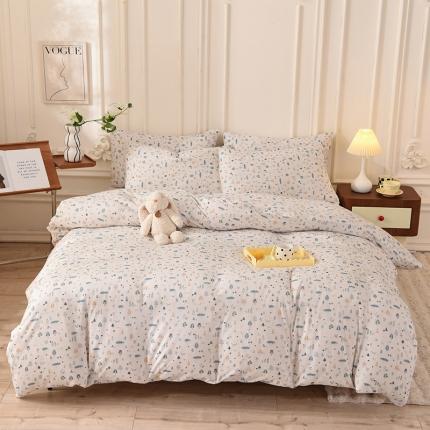 91家纺网 家纺一手货源 找家纺 （总）甜之梦 2025新款针织棉印花四件套（定制任何尺寸）