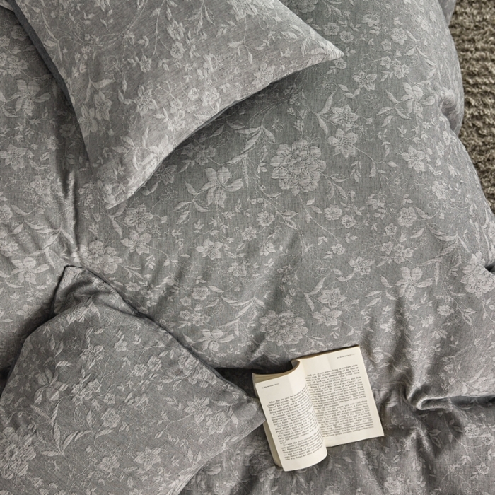 91家纺网 家纺一手货源 找家纺 安莱生活 2023新款A类双层纱全棉锦弈系列四件套 锦弈-深灰