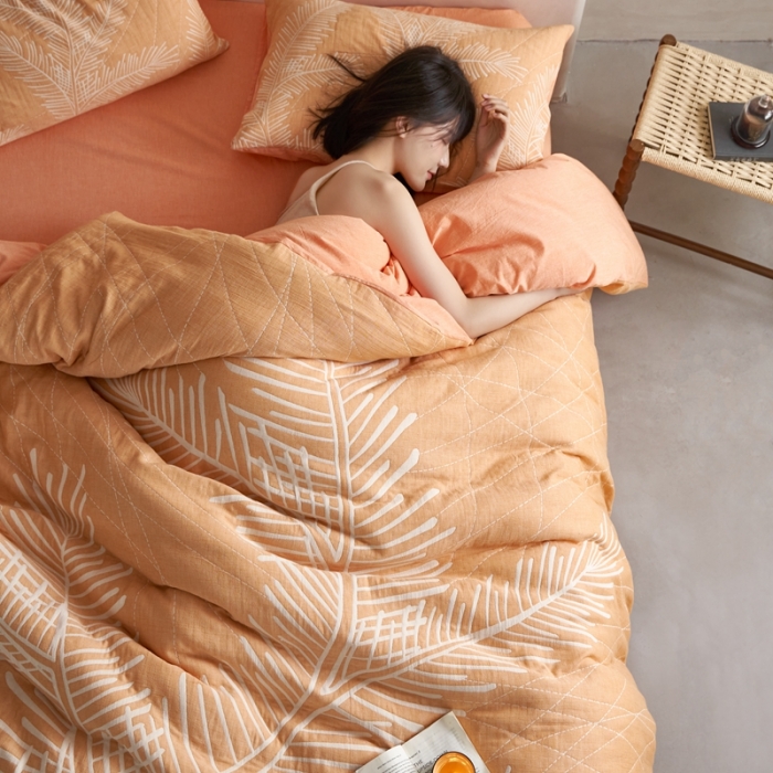 91家纺网 家纺一手货源 找家纺 （总）安莱生活 2023新款A类空气层双层纱大提花郁彼北林系列四件套