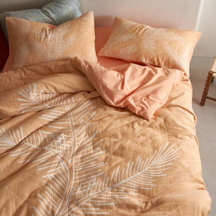 91家纺网 家纺一手货源 找家纺 （总）安莱生活 2023新款A类空气层双层纱大提花郁彼北林系列四件套