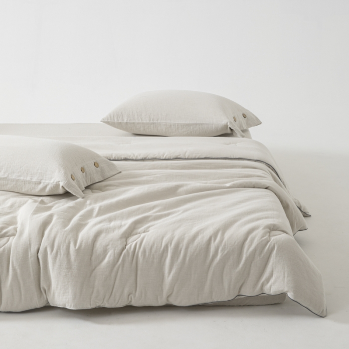 91家纺网 家纺一手货源 找家纺 （总）安莱生活 2023新款A类高端本色色织双层纱棉花被