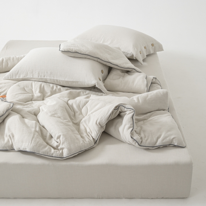 91家纺网 家纺一手货源 找家纺 （总）安莱生活 2023新款A类高端本色色织双层纱棉花被