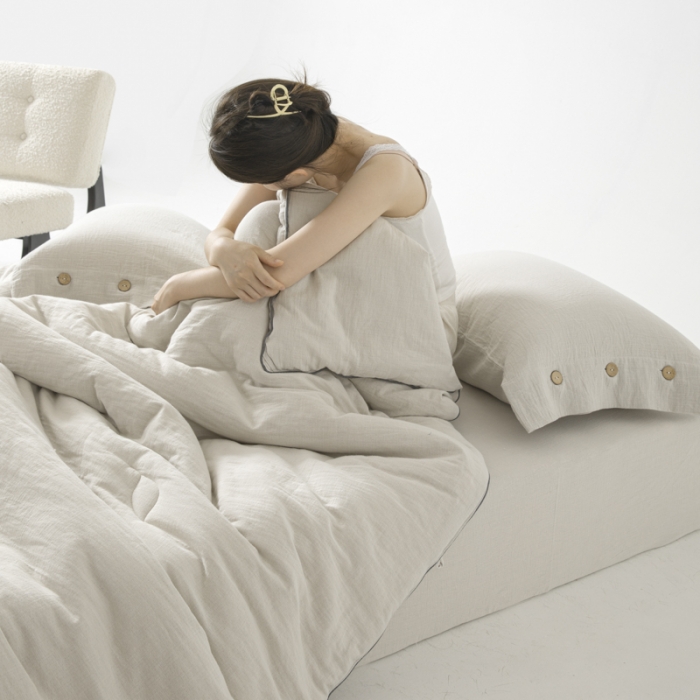 91家纺网 家纺一手货源 找家纺 （总）安莱生活 2023新款A类高端本色色织双层纱棉花被