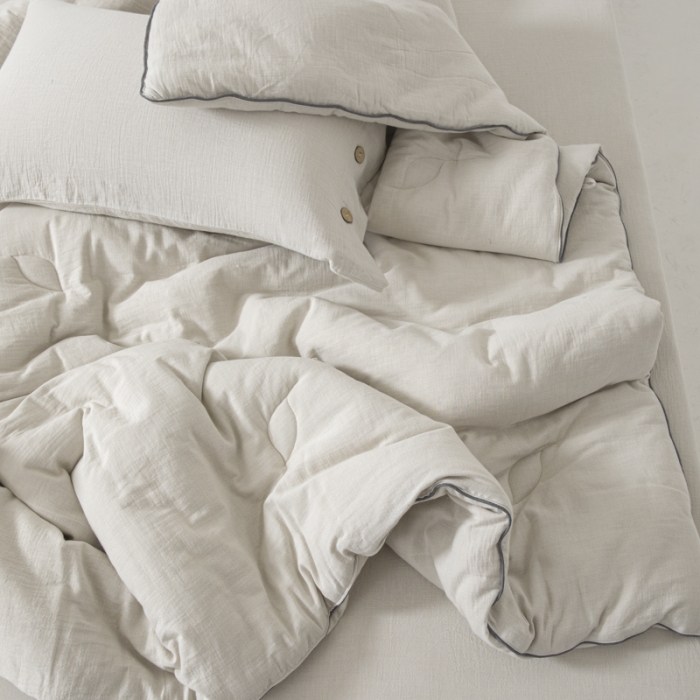 91家纺网 家纺一手货源 找家纺 （总）安莱生活 2023新款A类高端本色色织双层纱棉花被