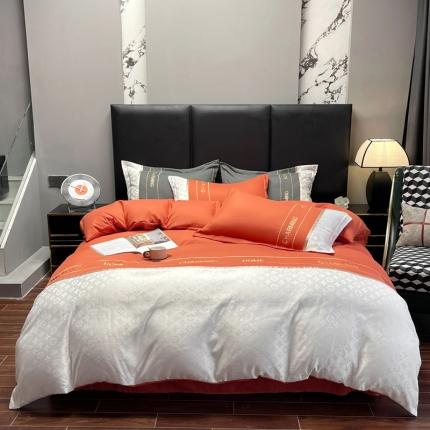 91家纺网 家纺一手货源 找家纺 （总）千希家纺 2023新款亲肤磨毛提花刺绣四件套