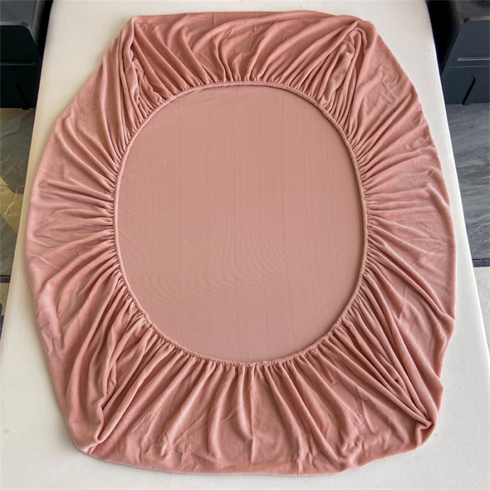 91家纺网 家纺一手货源 找家纺 古吉梦 2023新款牛奶绒刺绣床笠-琳达 琳达-可可粉