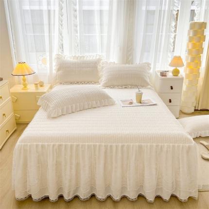 91家纺网 家纺一手货源 找家纺 （总）宜凡家纺 2023新款牛奶绒印花夹棉被套床笠式床裙三件套