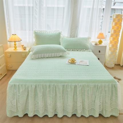 91家纺网 家纺一手货源 找家纺 （总）宜凡家纺 2023新款牛奶绒印花夹棉被套床笠式床裙三件套