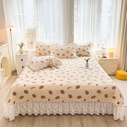 91家纺网 家纺一手货源 找家纺 （总）宜凡家纺 2023新款牛奶绒印花夹棉被套床盖三件套