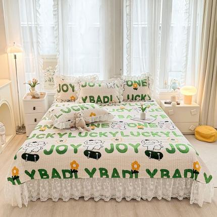 91家纺网 家纺一手货源 找家纺 （总）宜凡家纺 2023新款牛奶绒印花夹棉被套床盖三件套